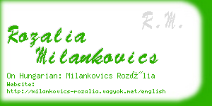 rozalia milankovics business card